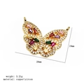 Copper gold-plated butterfly pendant with colorful zircons measuring 28mm by 19mm - 11# Large Butterfly Pendant (Without Chain)