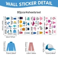 80-piece kids wardrobe classification wall stickers set with clothes sorting labels - 80Pcs Comprehensive Clothing Labels (CT24Y11412J_T) / 4 Sheets/Set