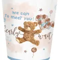 Teddy bear party disposable paper cup with cute bear illustration and Bearly Wait text - Paper / Baby Paper Cup / Standard