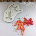 Koi fish silicone mold for fondant cake decorating with 9.8cm goldfish dimensions - Koi Style 1