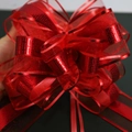 Large red wedding car ribbon bow with traditional golden double joy pattern design - Ball Flower Pearlescent Double-Happiness Red 10Pcs/Pack