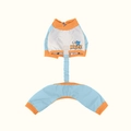 Pantaloni protettivi blu per cani con pettorina, stampa NICE e gancio a D in metallo - L / Blu
