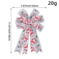 Double-layered 20x30cm Christmas bow with Santa Claus and bicycle patterns - Silver Santa / 20x30cm