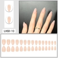 Nude translucent almond shape press-on nails with glossy finish for women set - Translucent Nude Style (LHSD-10)