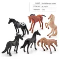 Set of 6 miniature horse animal figures in various realistic poses and colors - 6Pcs World Famous Horses Set A