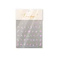 Starry flame nail stickers in purple and gold gradient with branded card packaging - Bright Purple Gold