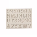 Silicone letter alphabet mold with decorative lace edges for chocolate and fondant baking - 2# Alphabet Mold / Gray