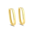 Minimalist S925 sterling silver U-shaped hoop earrings in elegant golden finish - 925 Silver / Gold