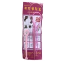 Pink flexible hair styling tool set including topsy tail needles and a bun maker tool - Pull Hair Needle + Elastic Cutter / Pink