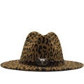 Khaki leopard print cowboy hat with beaded band and silver bull skull metal emblem - M (56-58cm) / Vintage Metal Bull Skull Wood Bead Style / Dark Khaki