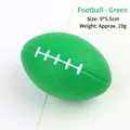 Green PU foam football stress relief toy with authentic grain texture and white laces - Green