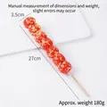 Modelo realista de brocheta de espino confitado con sésamo, 27 cm de largo decorativo - Haws Confitados con Sésamo Amarillo de 27cm