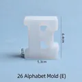 Siliconen mal hoofdletter E voor hars en zeep knutselen maat 6,4x5,3x2,2cm - Letter E