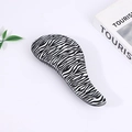 Spazzola districante zebrata con impugnatura ergonomica per lo styling dei capelli - Zebra Print