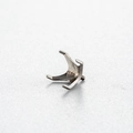 F136 titanium 3-prong screw head stud earring base for 3-8mm zircon jewelry DIY - 7mm (Single Piece)