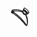 Minimalist matte black semi-circle hair claw clip with a sleek hollowed-out design - Black