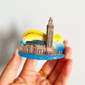 3D resin fridge magnet featuring the Hassan II Mosque in Casablanca, Morocco - (45) Casablanca Morocco