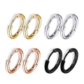 Orecchini a cerchio classici in oro, argento, oro rosa e nero in acciaio inox - 2.5mm x 18mm / Nero