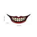 Halloween temporary tattoo sticker with red scar smile mouth design for scary makeup effect - Mouth Pattern (FF-023)