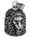 Ciondolo a campana con testa di leone vintage argento per portachiavi da moto e collane - Campana Testa di Leone