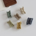 Élastiques à cheveux tressés aux couleurs Morandi comme le beige, le vert et le kaki - Texture Ondulée / Lot de 6 / Couleurs Mixtes Morandi
