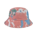 Bob coloré en dégradé avec motifs rose et bleu sur tissu en sergé de coton - M (56-58cm) / Tie-Dye Rose Vert