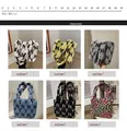 Bolso de hombro de felpa sintética con patrón NY en seis colores variados - Estilo de Letra NY (Color Aleatorio 2)