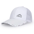 Weiße Mesh-Baseballkappe mit Berg-Logo und verlängerter Krempe für Outdoor-Sport - Verstellbar / Weiß