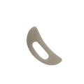 Crescent-shaped resin gua sha massage tool in off-white finish with finger grip hole - Small / White