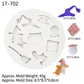 Moule Halloween en silicone avec chapeau de sorcière et balai pour fondant et chocolat - 2# Ensemble de Sorcière / Gris