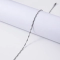 Minimalist silver-colored stainless steel twisted curb chain with a refined spiral texture - 45+5cm / 2.2mm Twisted Dense Chain / Steel