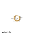 Spécifications détaillées de taille pour créoles dorées avec dimensions et poids - Largeur 2,4 mm-Diamètre 14,2 mm (TE6018-25-14) / Or