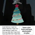 Christmas bow glass window sticker showing five size specifications for store decoration - Simple Tree
