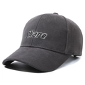 Dark grey baseball cap with embroidered Share lettering and classic curved brim - Adjustable / Gray