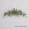 70cm artificial green leaves with white berries vine for Christmas wall and door decor - Christmas Branch E (70cm/White Berries/Green Leaves)