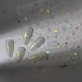 Stickers à ongles 3D thème océan avec coquillages irisés et design d'étoile de mer - Série Océan (CO-386)