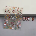 3D geprägte Weihnachts-Nagelaufkleber mit Weihnachtsmann, Schneemann und Goldflocken - Weihnachten Nagelsticker SD-2071