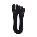 Men's mesh five-finger low cut invisible sock in black color for summer wear - One Size / Diamond Pattern Black