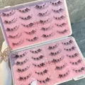 Coffret de 24 paires de faux cils épis de blé pour un regard dense style manga - HX07 Livre de Cils