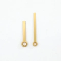 Set di lancette dorate minimaliste con trama metallica spazzolata e fori circolari - Oro