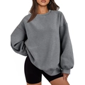 Oversized dark grey hooded sweatshirt with drop shoulder and relaxed fit for couples - Dark Gray