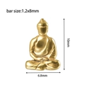 Golden Buddha style stainless steel piercing stud with dimensions 10mm by 6.8mm - 1.2x8mm / Gold Buddha