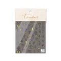 Abstract line art nail stickers with minimalist figures and floral patterns in red and yellow - Abstract Face & Floral Style (tomoni377)
