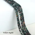 Indian Agate natural stone spacer beads in mixed colors for DIY jewelry making - 2x4mm Spacer Beads (Approx. 150 Beads/Strand) / India Agate
