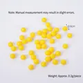 Yellow artificial taro ball beads for DIY dessert crafts, 0.6cm small plastic spheres - 0.6cm / Yellow