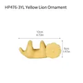 Yellow ceramic lion statue with sunflower mane, modern Nordic minimalist home decor - Lying Flat Lion - Yellow