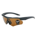 Gafas tácticas de protección con lentes ámbar y montura negra mate de alta calidad - Montura Negra Lentes de Té