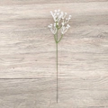 Artificial white gypsophila branch with green stem for wedding decor and floral arrangements - Pure White