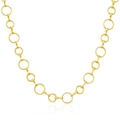 Minimalist gold oval link chain necklace in stainless steel with polished finish - Large Circular Link (5941753732863)