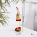 Standing wooden Santa Claus ornament with long legs and red polka dot coat for Christmas - Standing Santa Style / Standing Santa Claus